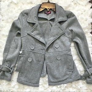 Kids Grey Pea Coat
